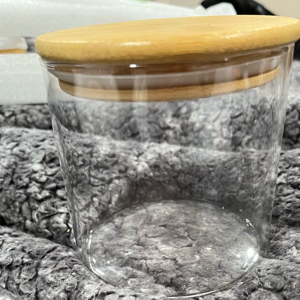 Glass Storage Jar with Wooden Lid